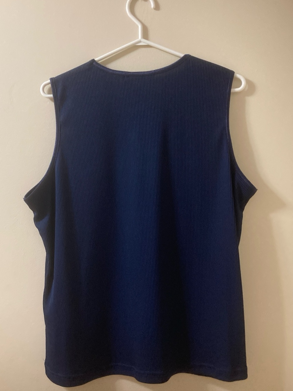 Alia Blue Sleeveless Ribbed Tank Top - Picture 2 of 4